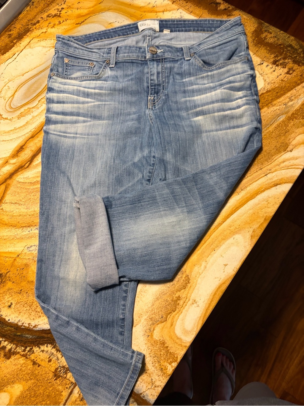 BKE Ladies Crop Boyfriend Jean, 32